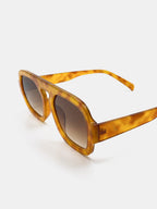 Retro Aviator Sunglasses - Vintage Tort