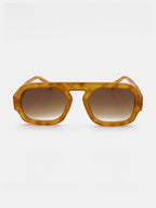 Retro Aviator Sunglasses - Vintage Tort