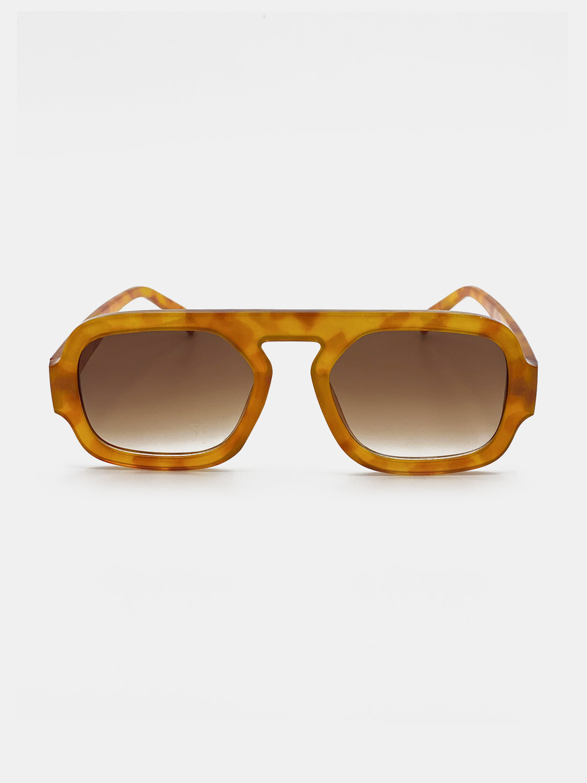 Retro Aviator Sunglasses - Vintage Tort