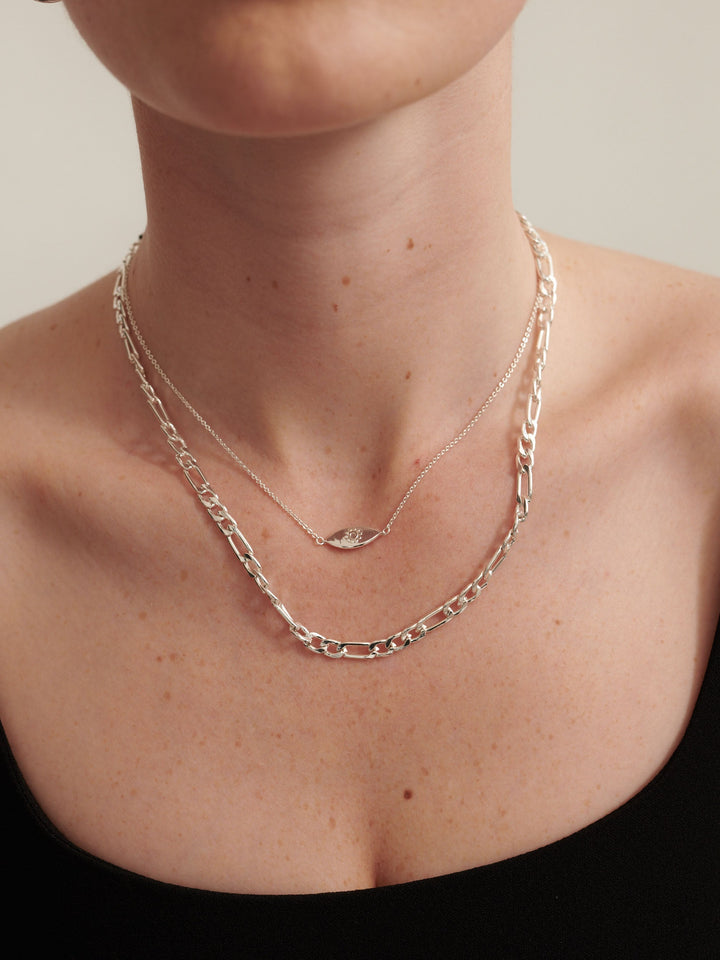 Evil Eye Sterling Silver Plated Necklace