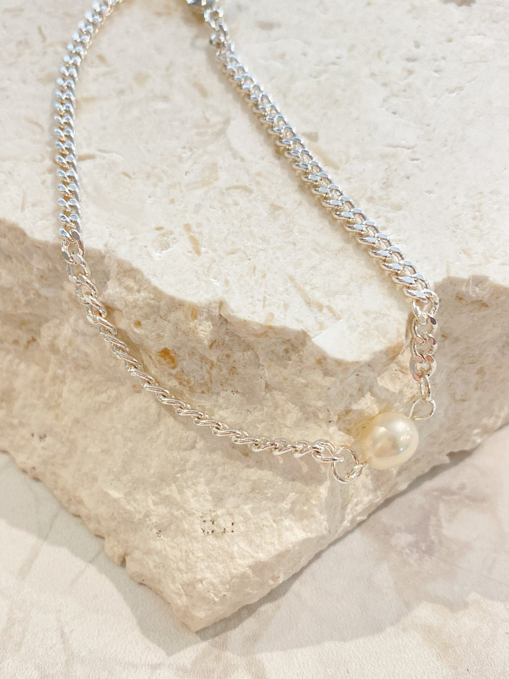 Rhoda Pearl Bracelet - Sterling Silver Plated