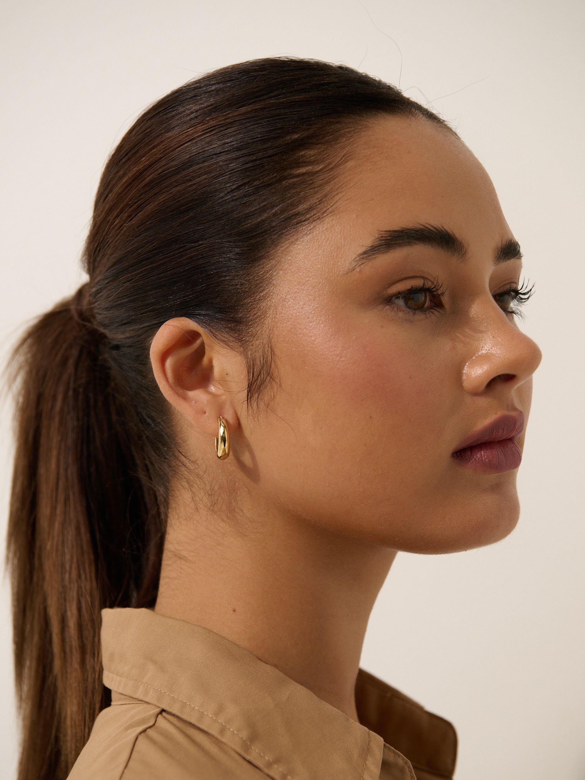 Greta 18K Gold Plated Huggie Earrings