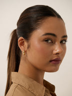 Greta 18K Gold Plated Huggie Earrings