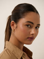 Greta 18K Gold Plated Huggie Earrings