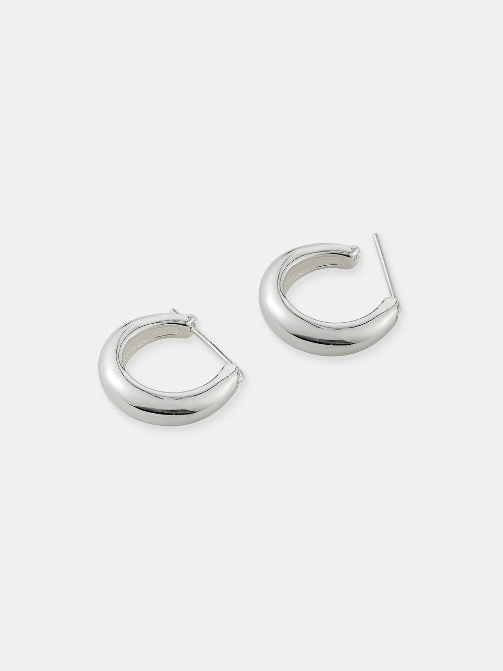 Greta Sterling Silver Plated Huggie Earrings