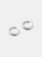 Greta Sterling Silver Plated Huggie Earrings