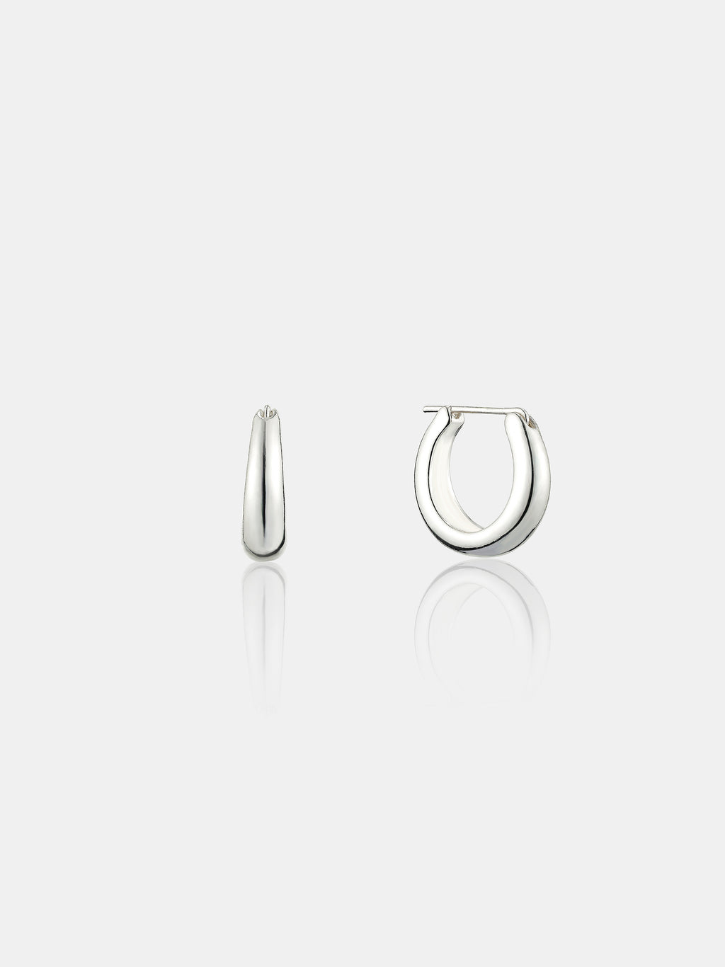 Greta Sterling Silver Plated Huggie Earrings