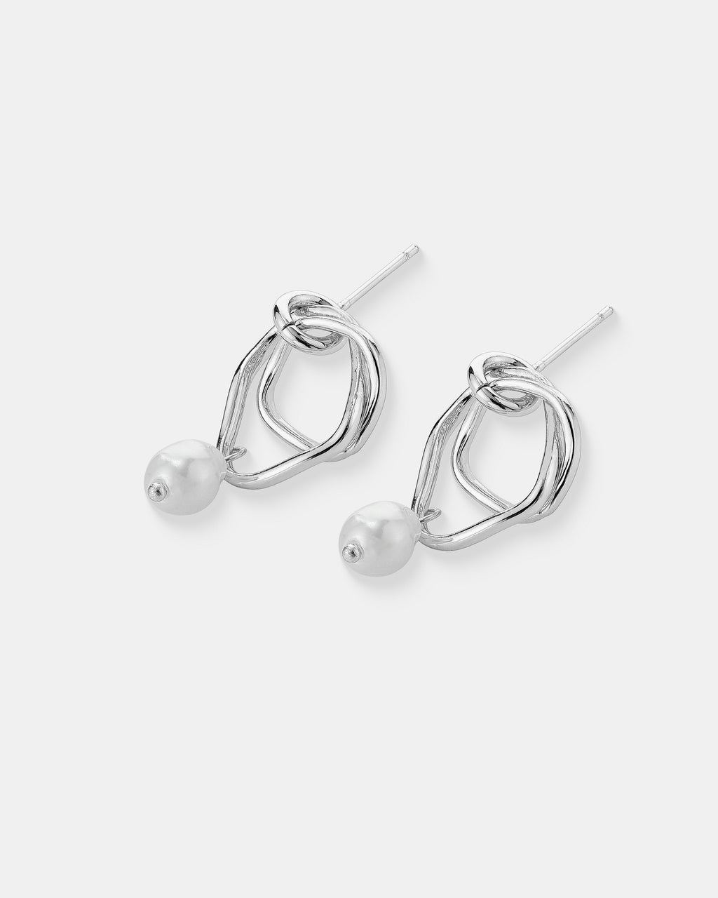 Dionne Sterling Silver Plated Pearl Earrings