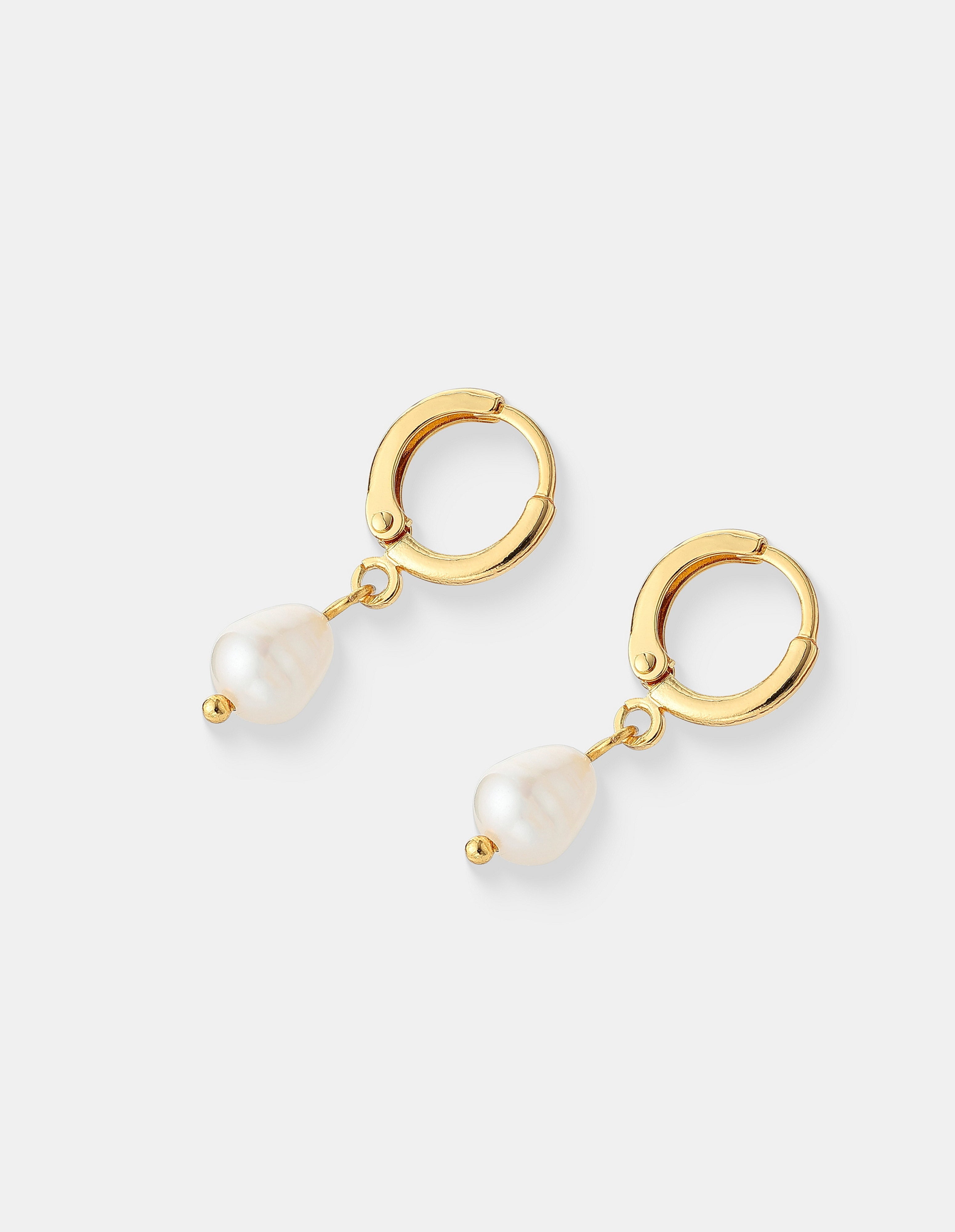 Daphne 18K Gold Plated Pearl Earrings