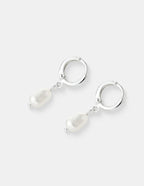 Daphne Silver Plated Pearl Earrings