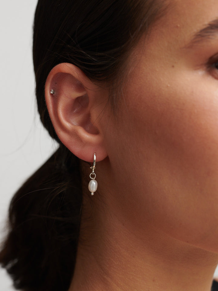 Daphne Silver Plated Pearl Earrings