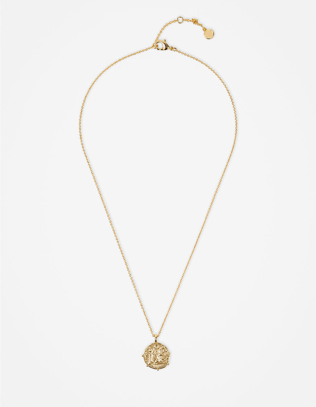 Coin Charm Necklace - 18K Gold Plated