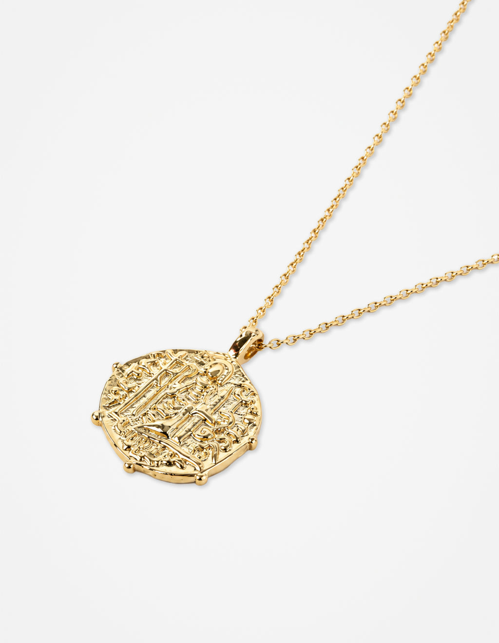 Coin Charm Necklace - 18K Gold Plated