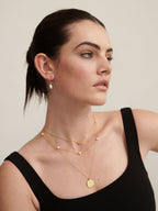 Coin Charm Necklace - 18K Gold Plated