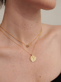 Coin Charm Necklace - 18K Gold Plated