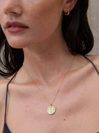 Coin Charm Necklace - 18K Gold Plated