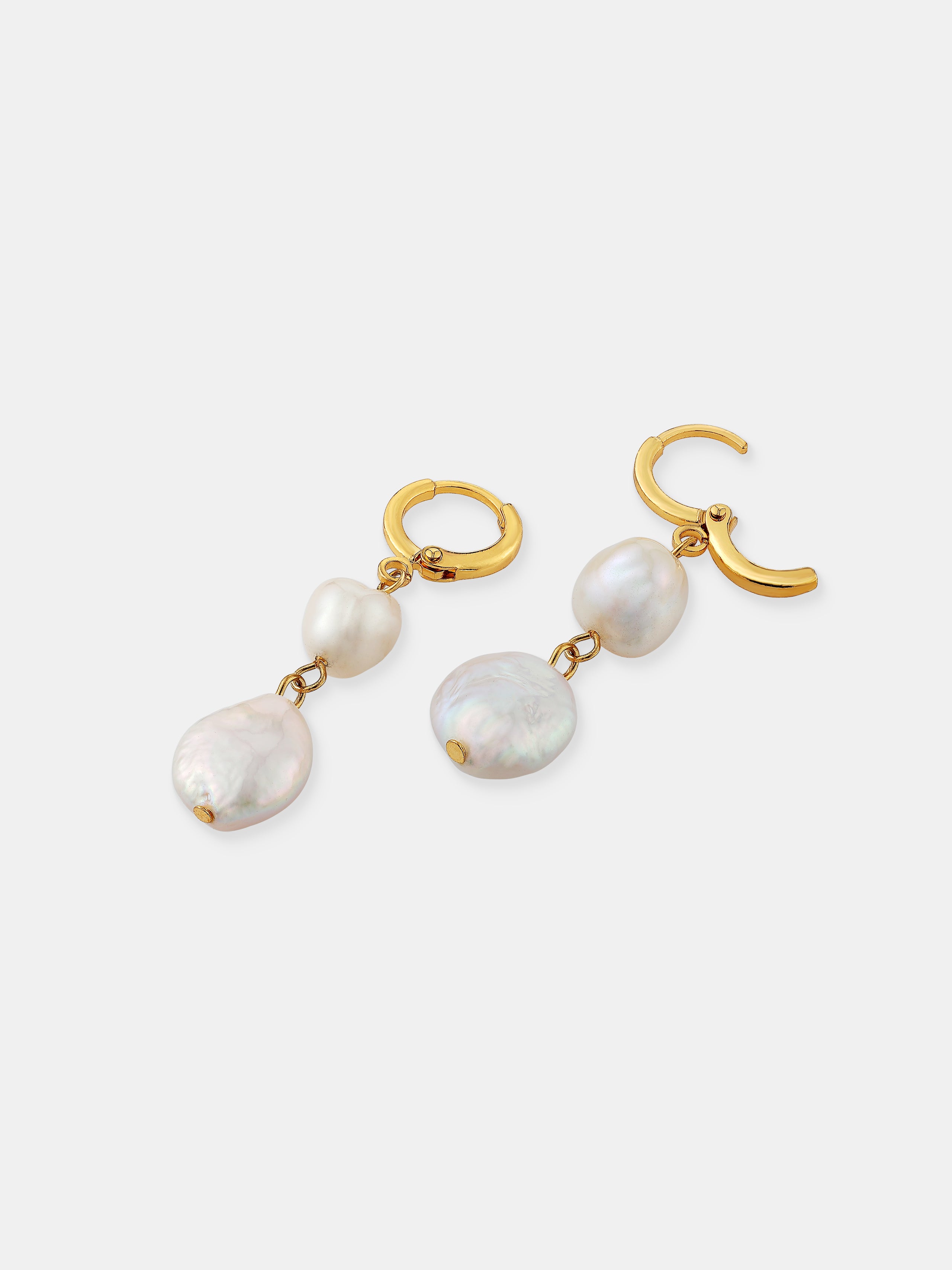 Aura Pearl 18K Gold Plated Earrings