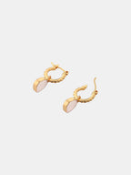 Airin Stone 18K Gold Plated Earrings in Pink