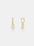 Airin Stone 18K Gold Plated Earrings in Pink