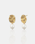 Baroque Pearl Earrings in 18K Gold Plated