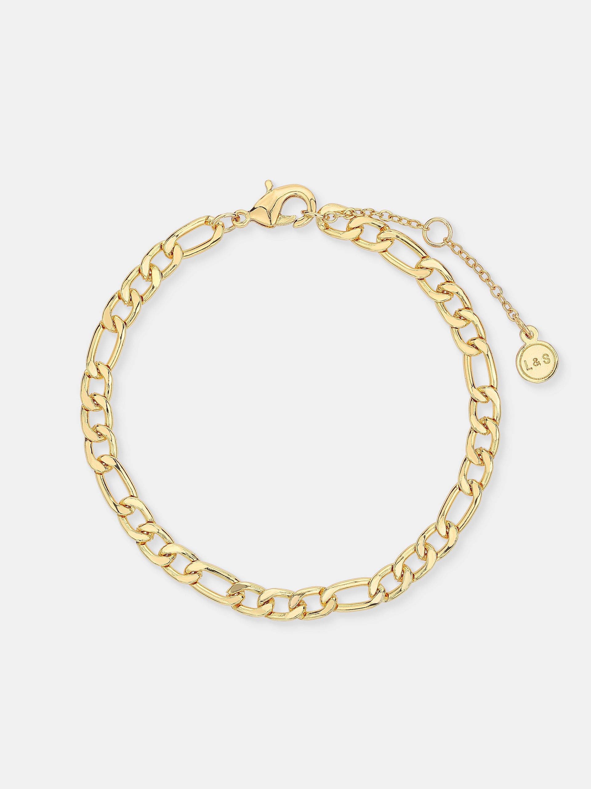 Figaro Chain Bracelet - 18K Gold Plated