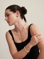 Ara Pearl Beaded Bracelet - 18K Gold Plated