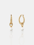 Twist Pearl Drop 18K Gold Plated Earrings