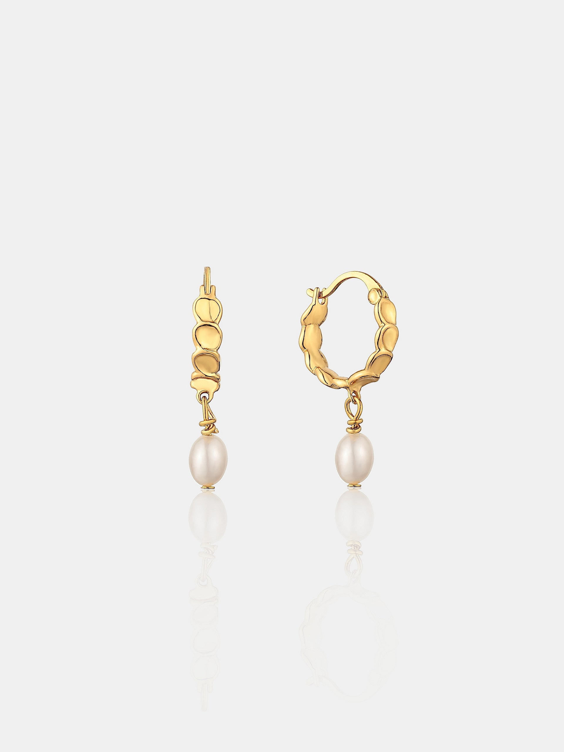 Vintage Pearl Drop 18K Gold Plated Earrings