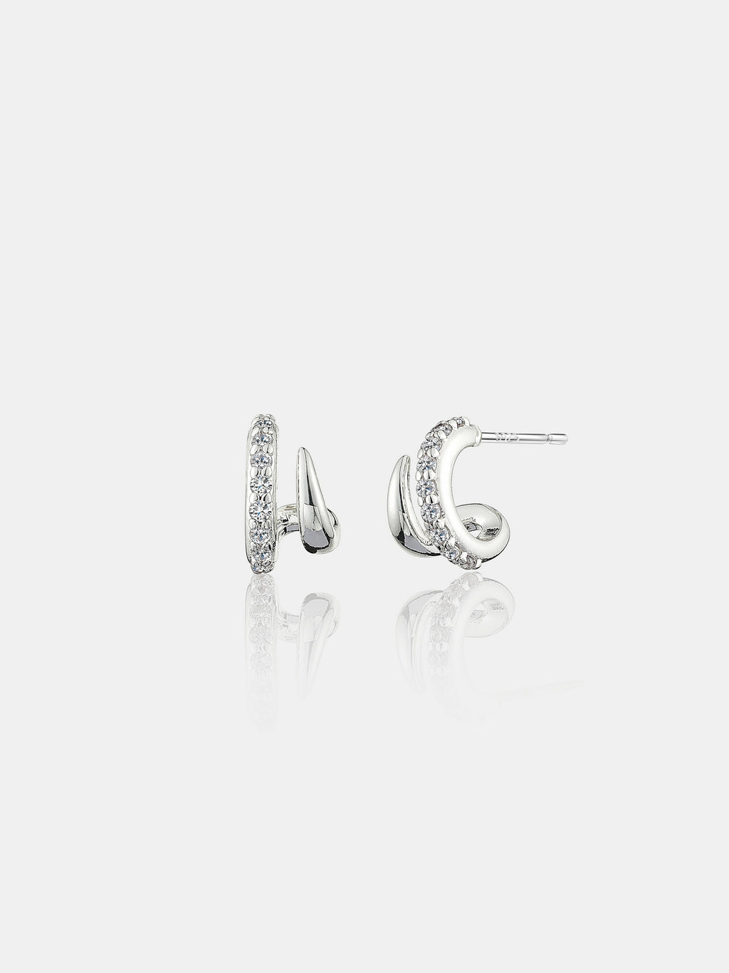 Petite Diamanté Silver Plated Earrings