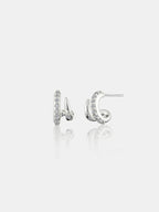 Petite Diamanté Silver Plated Earrings