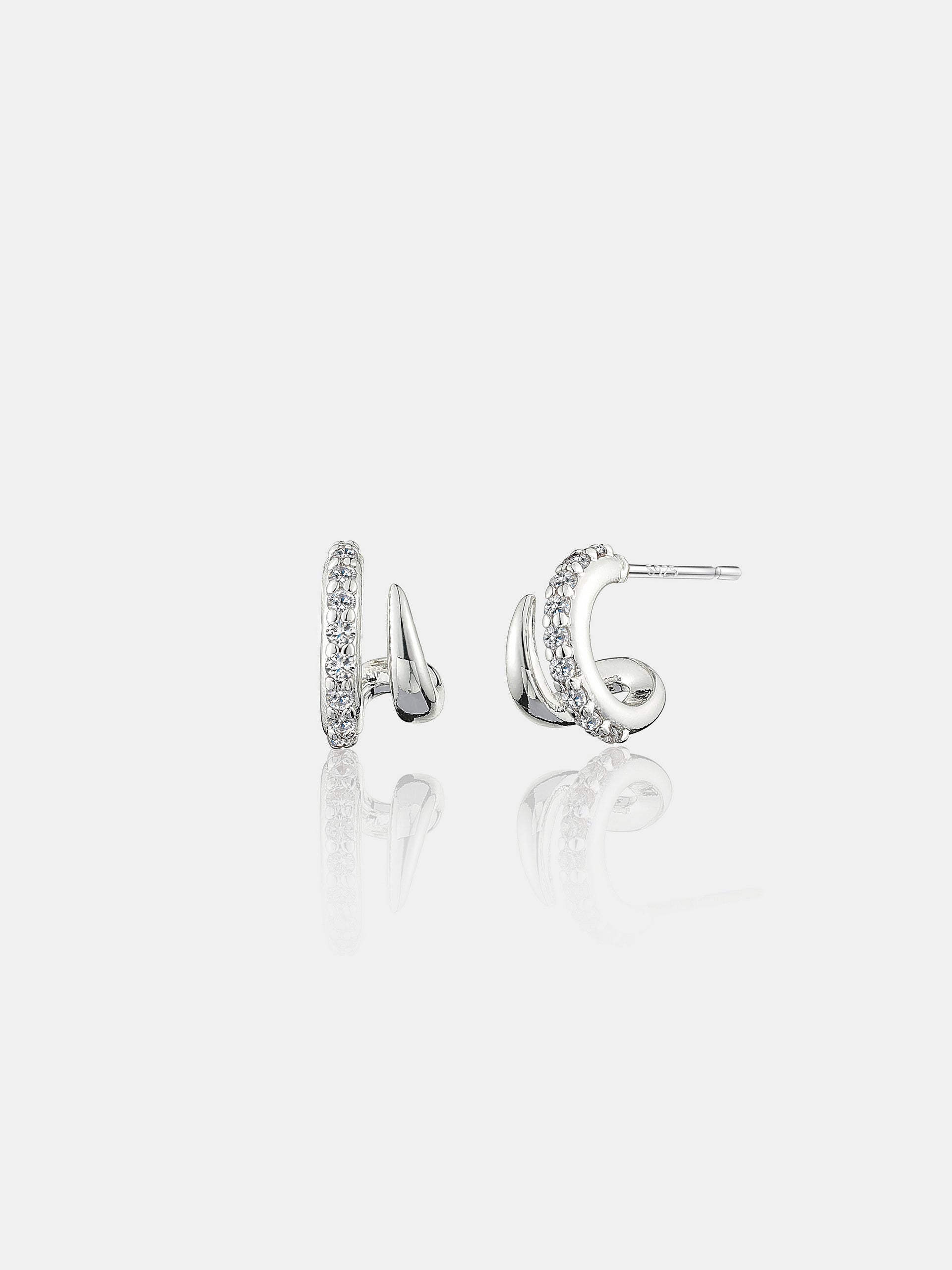 Petite Diamanté Silver Plated Earrings