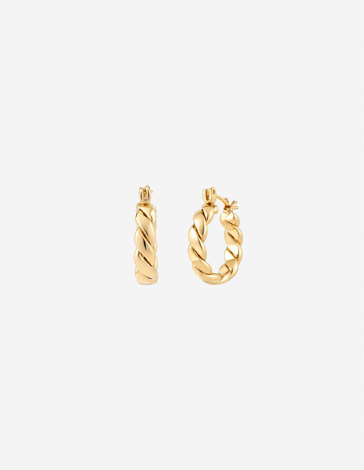 Flat Twist 18K Gold Plated Earrings