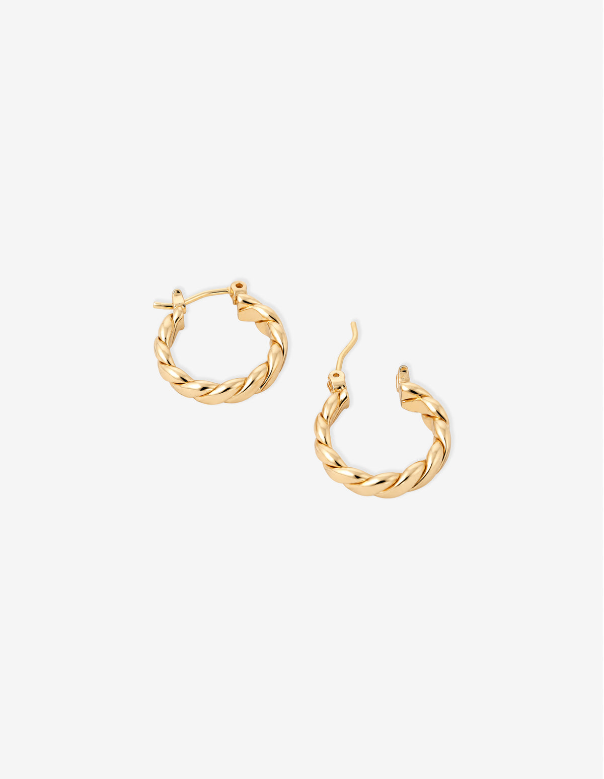 Flat Twist 18K Gold Plated Earrings