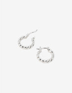 Flat Twist Sterling Silver Plated Earrings