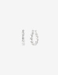 Flat Twist Sterling Silver Plated Earrings