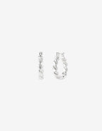 Flat Twist Sterling Silver Plated Earrings