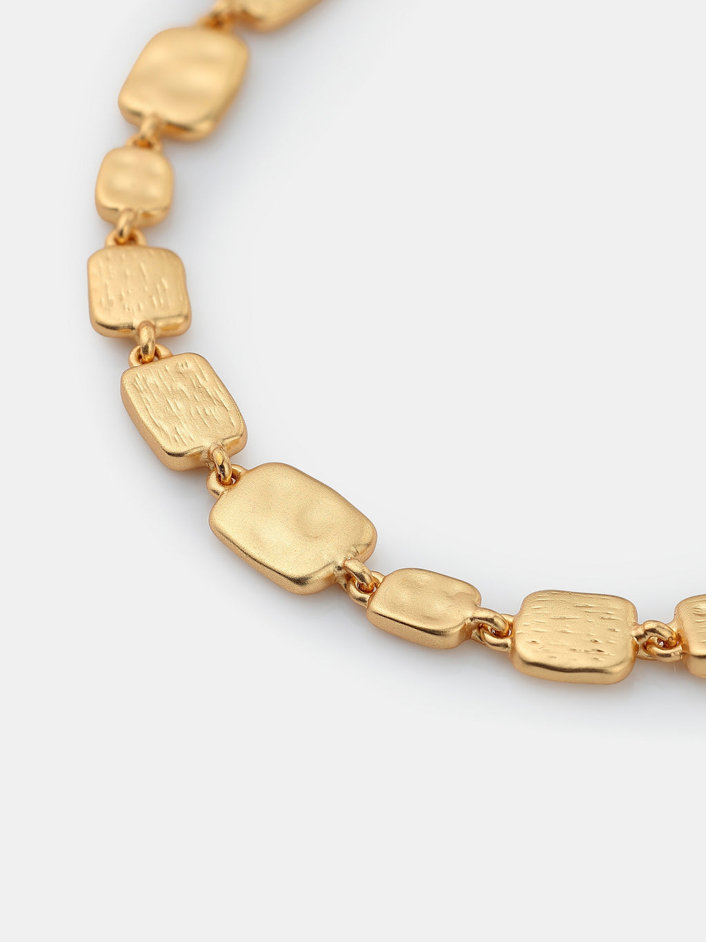 Hammered Plate Bracelet - 18K Gold Plated