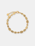 Hammered Plate Bracelet - 18K Gold Plated