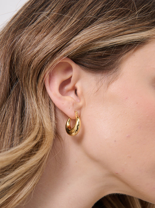 Amaline 18K Gold Plated Hoop Earrings - Small