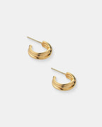Twist Small Hoops in 18K Gold Plated