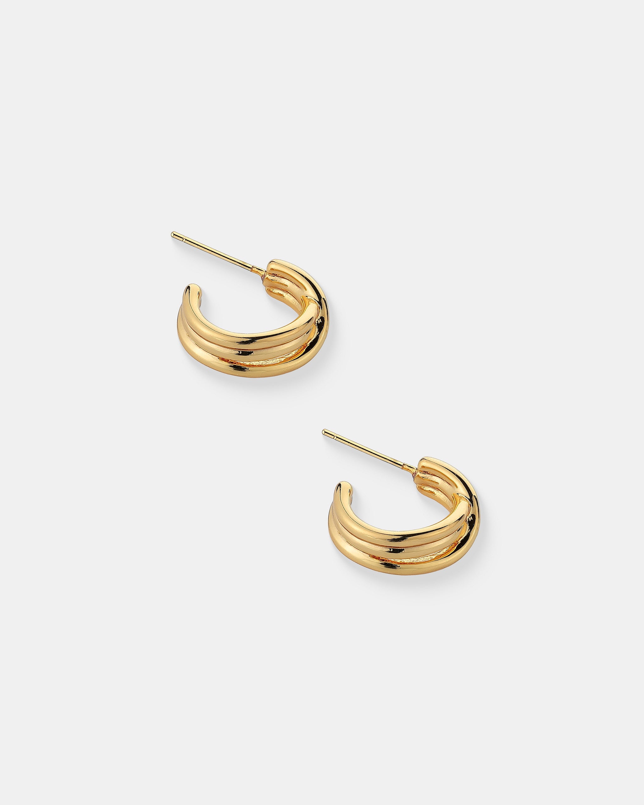 Twist Small Hoops in 18K Gold Plated