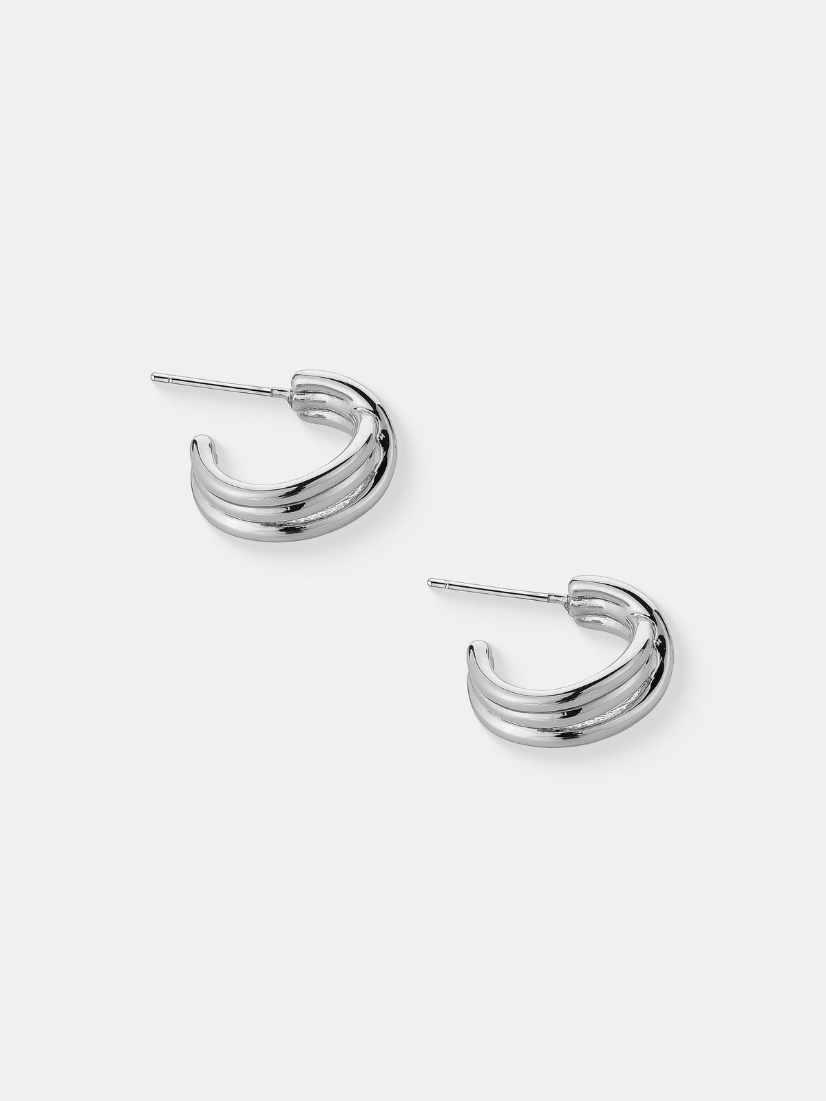 Twist Small Hoops in Sterling Silver Plated