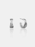 Twist Small Hoops in Sterling Silver Plated