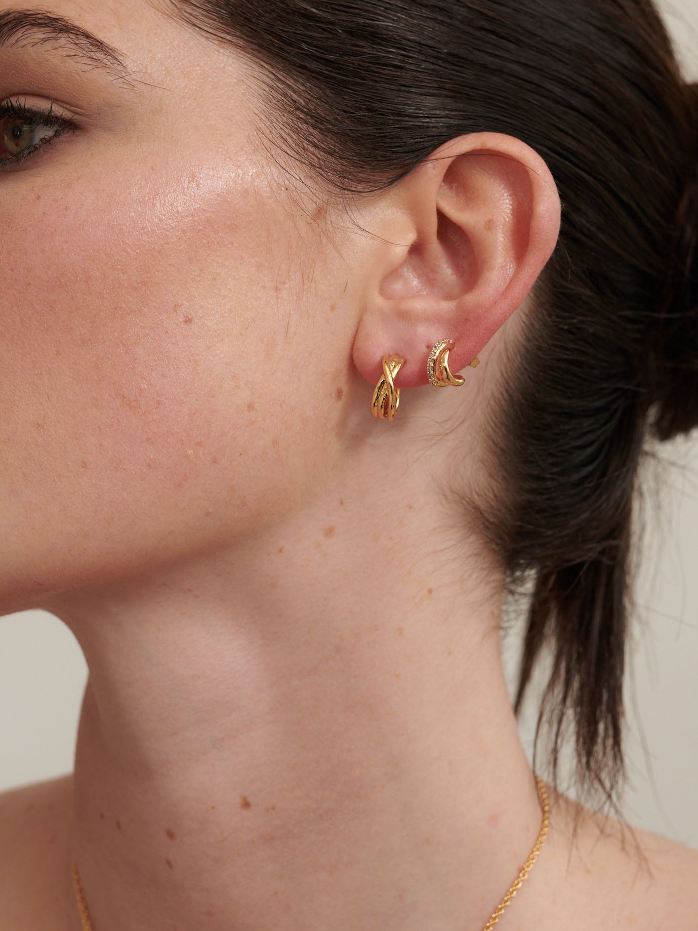 Petite Diamanté Earrings in 18K Gold Plated