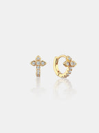Petite Diamanté 18K Gold Plated Huggies