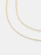Fine Layered Necklace -  Gold