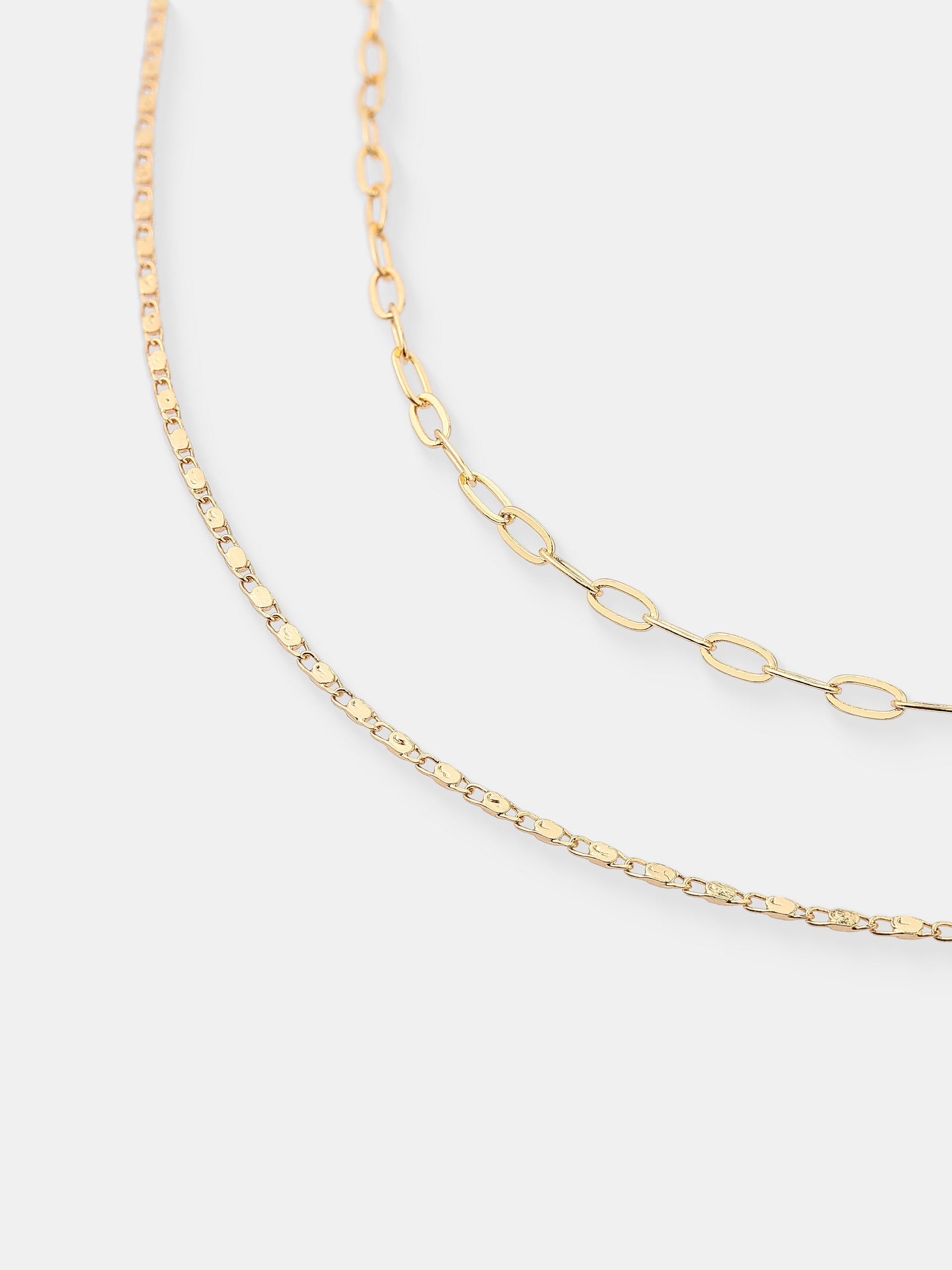 Fine Layered Necklace -  Gold