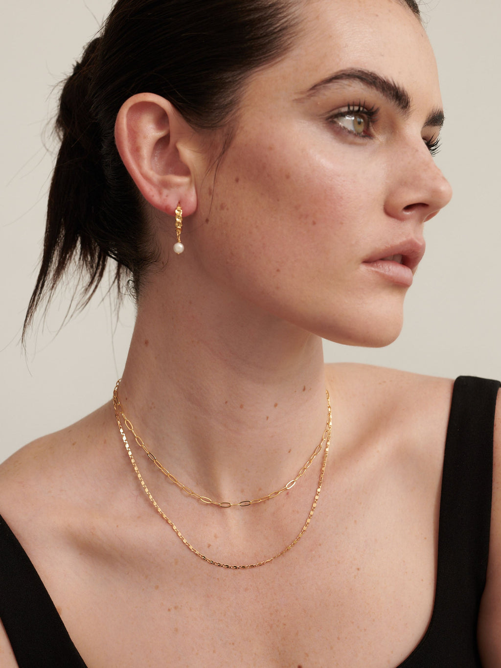 Fine Layered Necklace -  Gold
