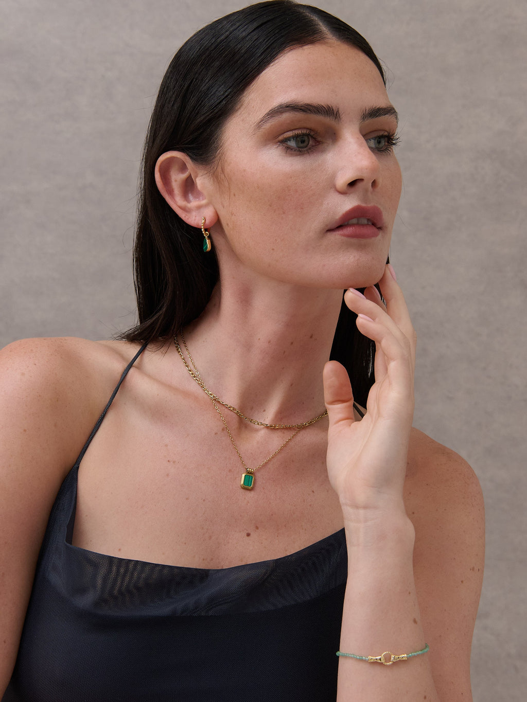 Harry Gold Bracelet - Green