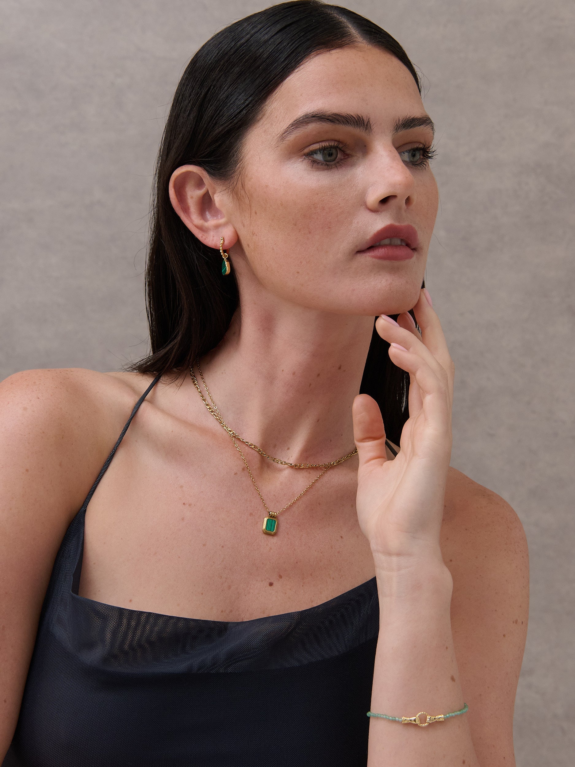 Harry Gold Bracelet - Green